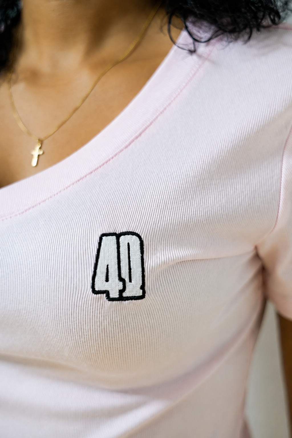 T-shirt 4Q rose femme